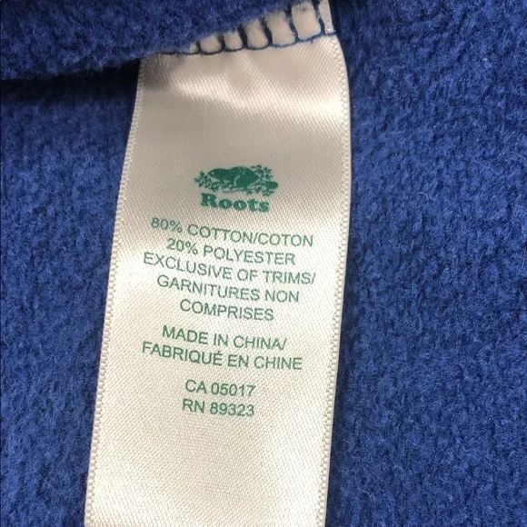 🦫Roots Hoodie with Chenille Patch - Women’s XXS - Blue/Mustard- Yellow - Picture 12 of 15